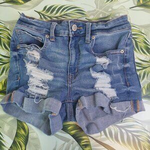 Aeropostale High Rise Midi Jean Short Sz 4